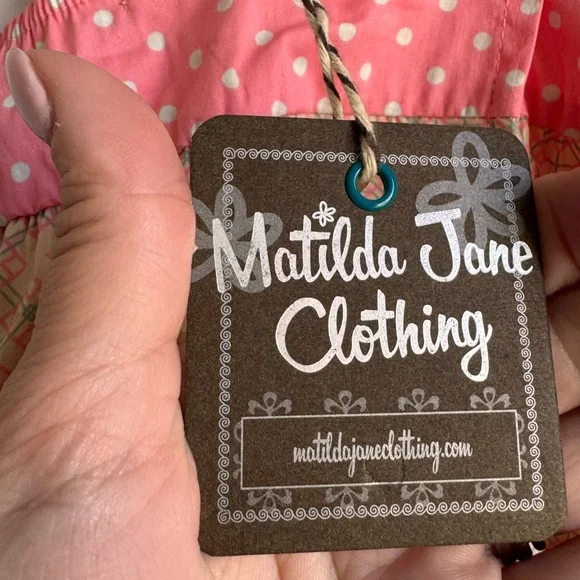 Matilda Jane Cooling Off Tunic Shirt Girls 6T  Happy‎ and Free Eyelet Lace NEW - Picture 7 of 9